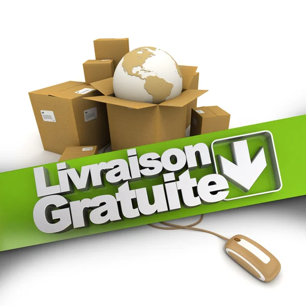 E-Commerce Livraison gratuite — Stockfoto