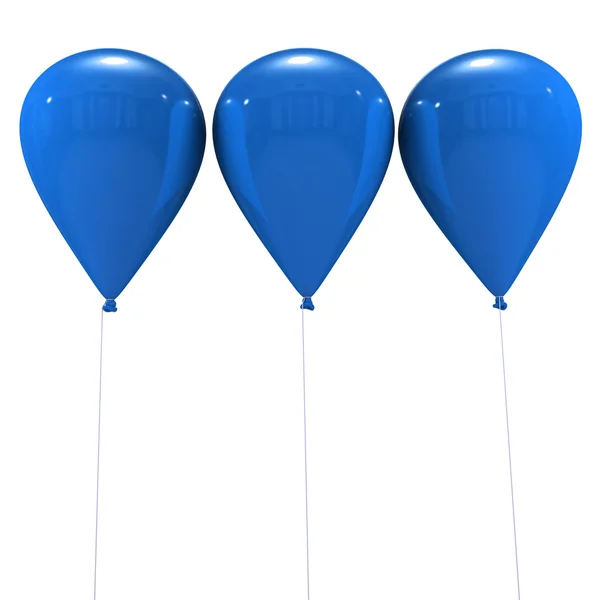 Trío de globos azules —  Fotos de Stock