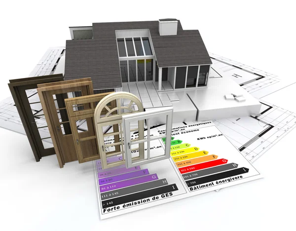 Energieeffizientes Bauen — Stockfoto