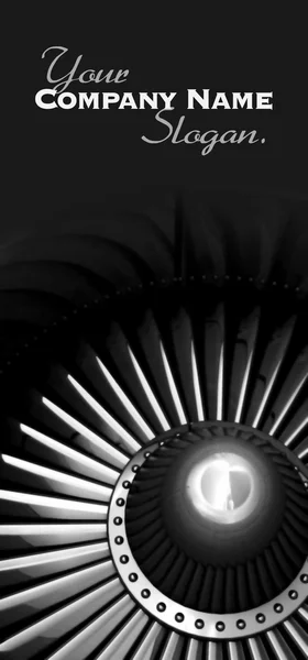 Jet turbine slogan — Stock Photo, Image