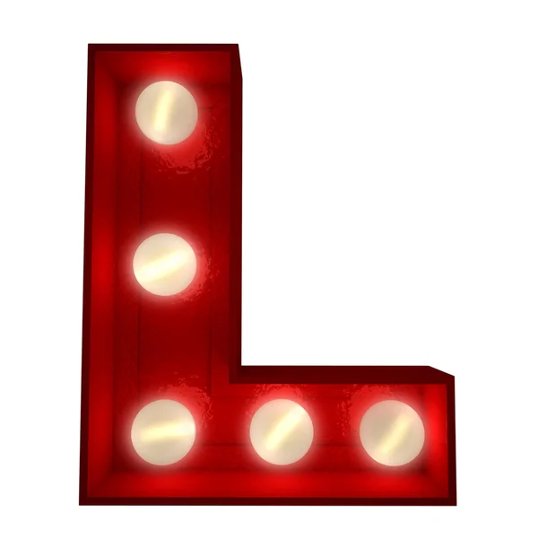 Glowing L — Stock Photo, Image