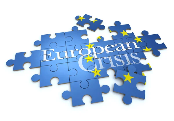 Puzzle zur europäischen Krise — Stockfoto