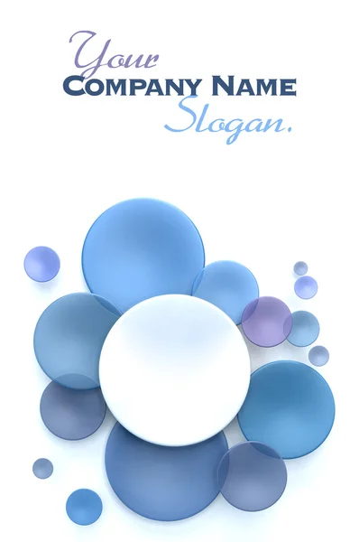 Fundo círculo azul e branco — Fotografia de Stock