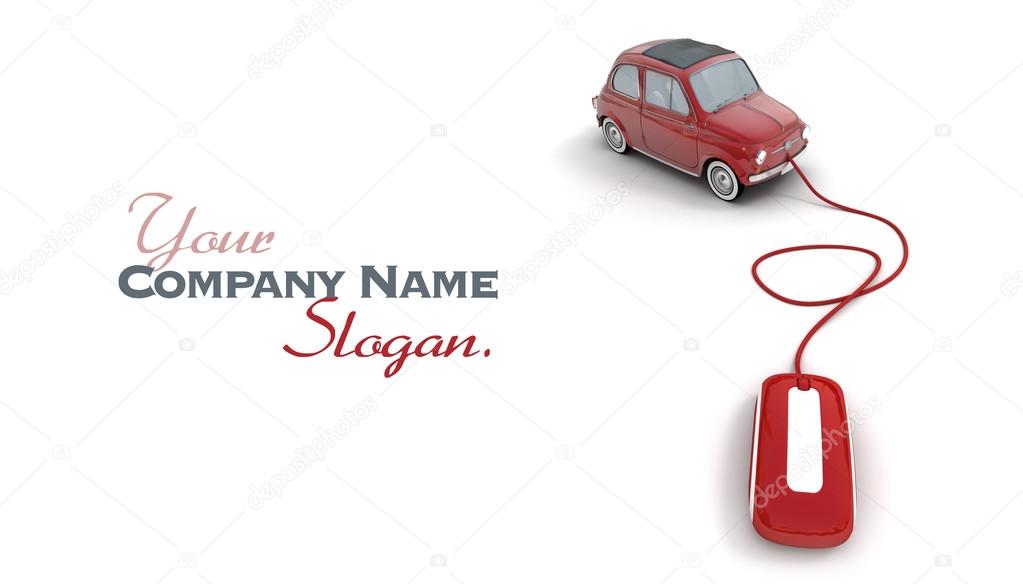 Online red vintage car