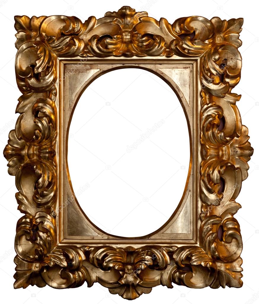 Oval gilded frame