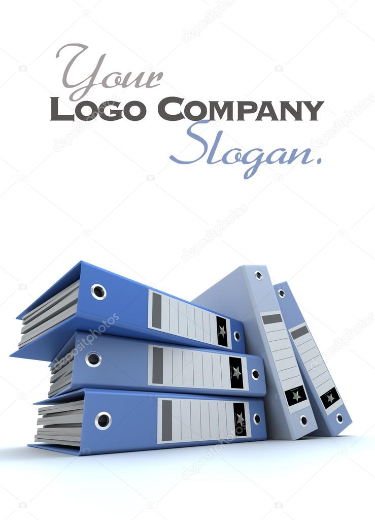 Binders in blue