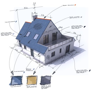 House özelleştirilmiş stil mavi