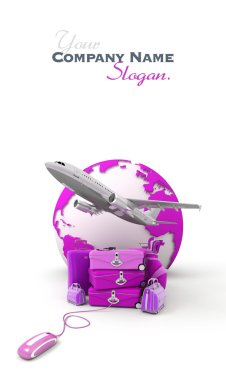 Mor pembe golf gezisi uçak rezervasyonu