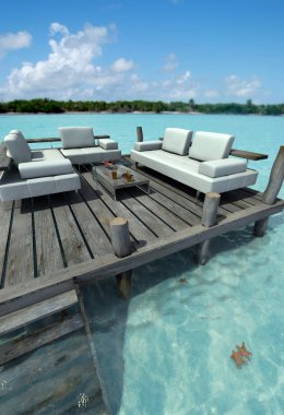 Deniz kenarında chill-out