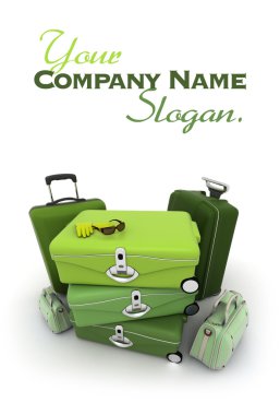 zarif yeşil Bagaj takımı