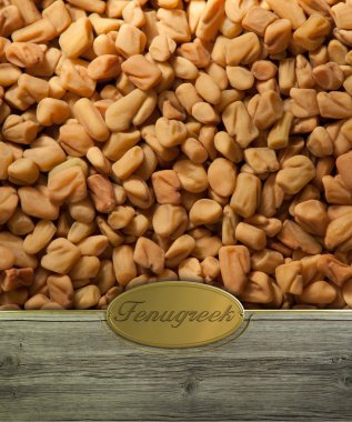 Fenugreek seeds labeled clipart