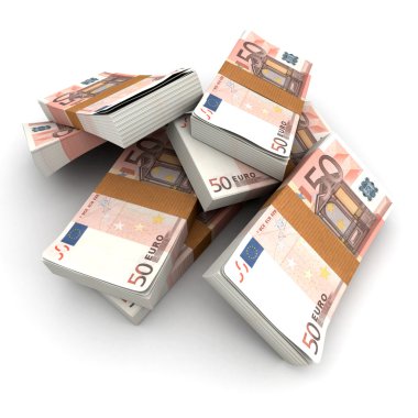50 Euro yığınları