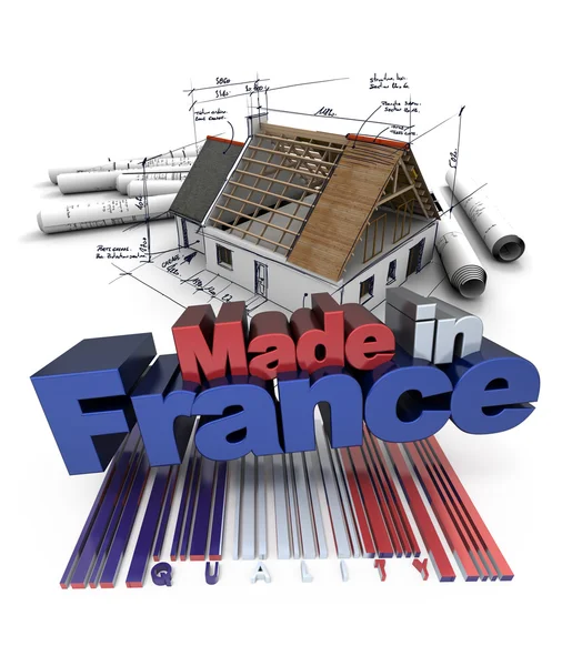 Woningbouw gemaakt in Frankrijk — Stockfoto