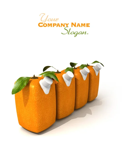 Four orange juices — Stock Photo, Image