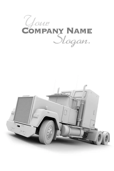 Camion remorcă alb american — Fotografie, imagine de stoc