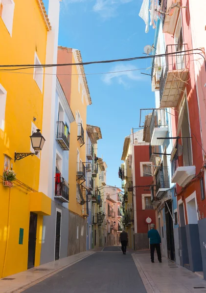 Colorful village street — Stock Photo, Image