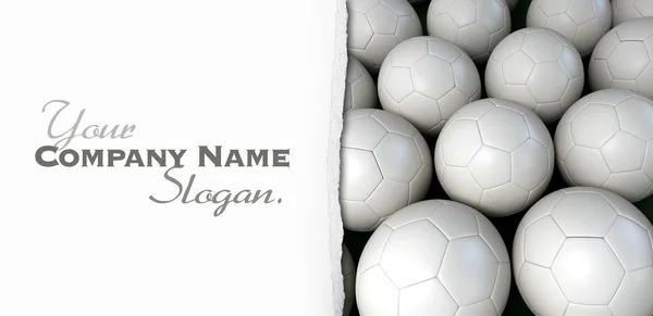 Fondo de bolas de fútbol blanco —  Fotos de Stock