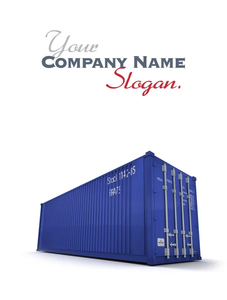 Blue cargo container — Stock Photo, Image