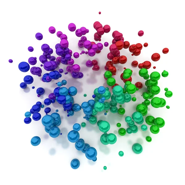 Floating colourful pearls — Stock Photo, Image