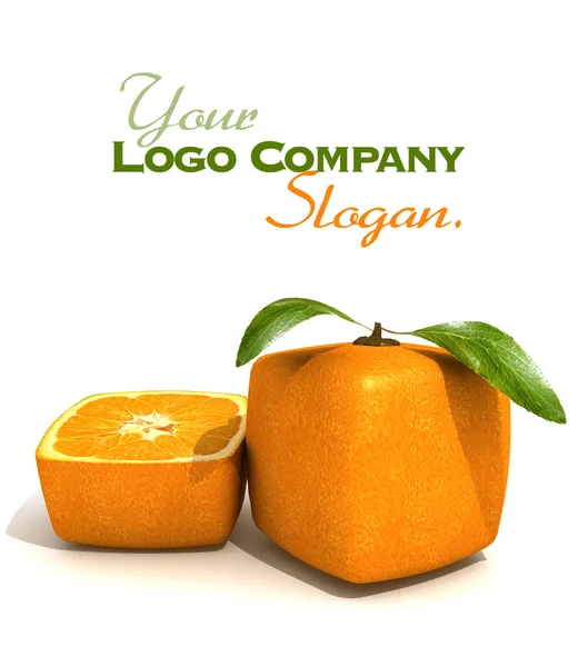 Kubik orange frukt — Stockfoto