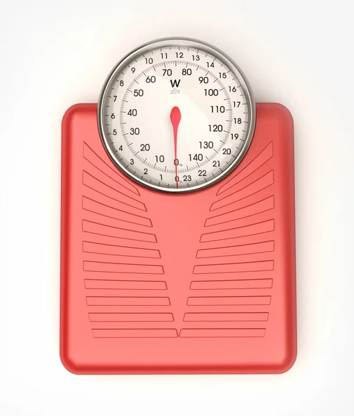 Weight scale red — Stock Photo, Image