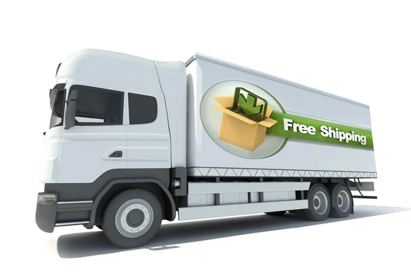 트럭, 무료 배송 — 스톡 사진