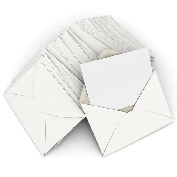 Correspondence in white — Stock Photo, Image