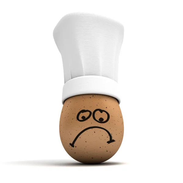 Грустное яйцо гурмана — стоковое фото