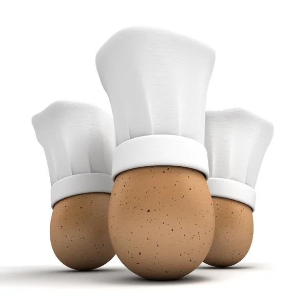 Gourmet egg trio — Stock Photo, Image
