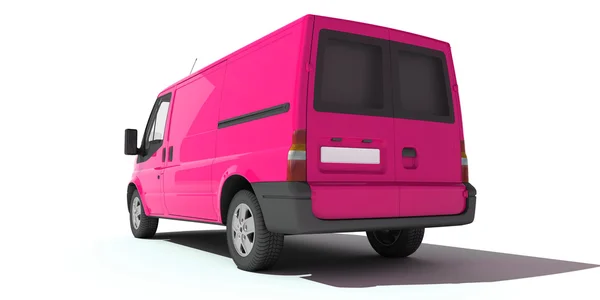 Vista posteriore del furgone rosa — Foto Stock