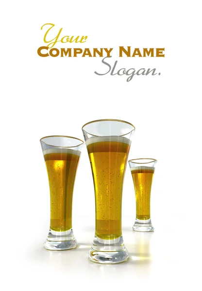 Három pint sör — Stock Fotó