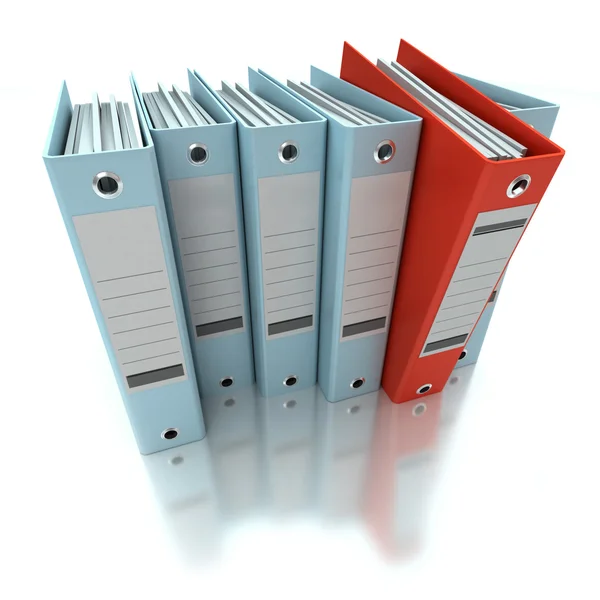 Filing and organizing information blue — Stock Photo, Image