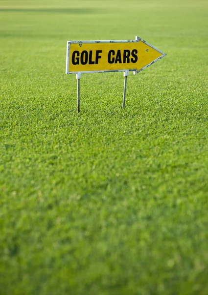 Golf coches signo — Foto de Stock