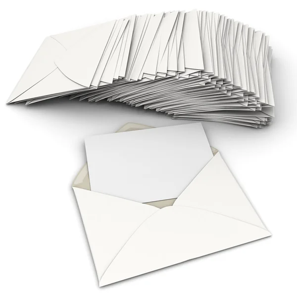 Correspondence in white — Stock Photo, Image