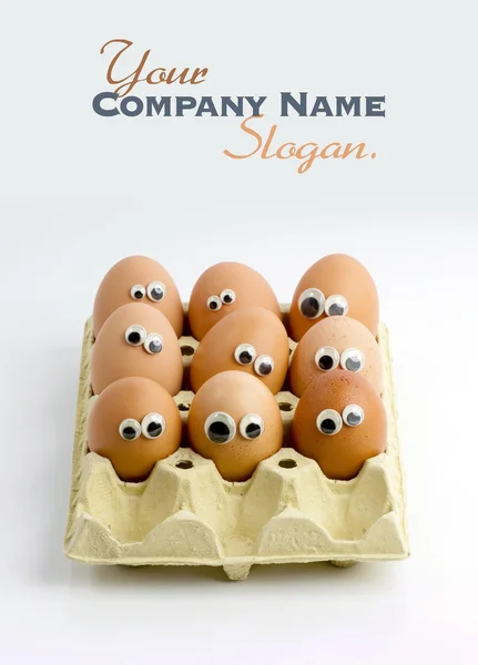 Staring eggs in a box — Stock Photo, Image