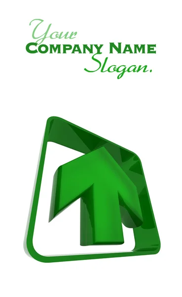 Arrow in green — Stock Photo, Image