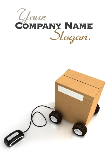 Online logistics slogan — Stock Photo, Image