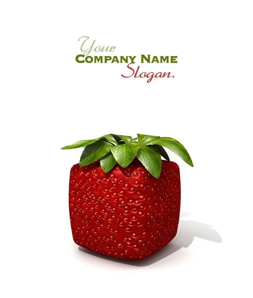 Cubic strawberry — Stock Photo, Image