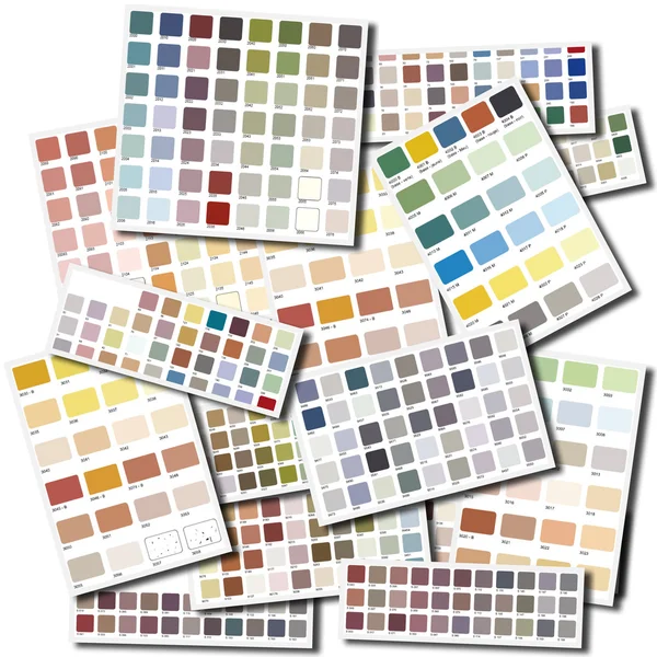 Color swatches collage — Stock Photo, Image