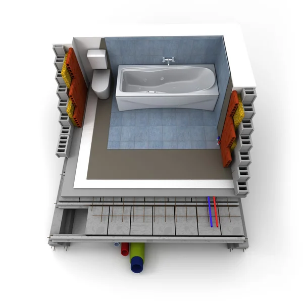 Toilet construction details — Stock Photo, Image