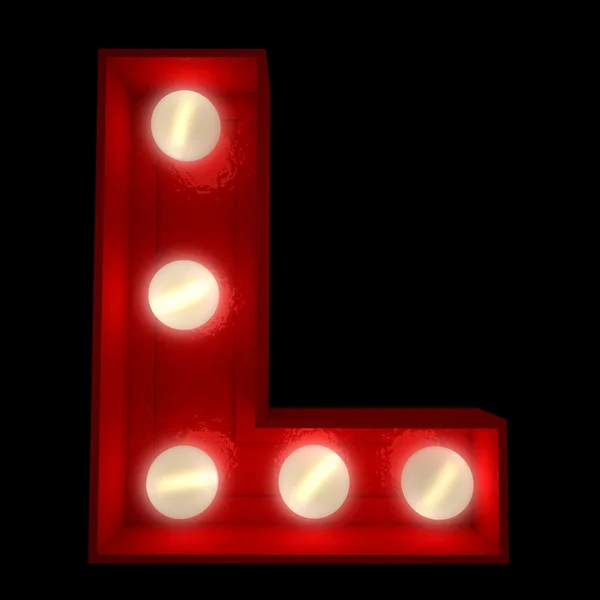 Glowing L — Stock Photo, Image