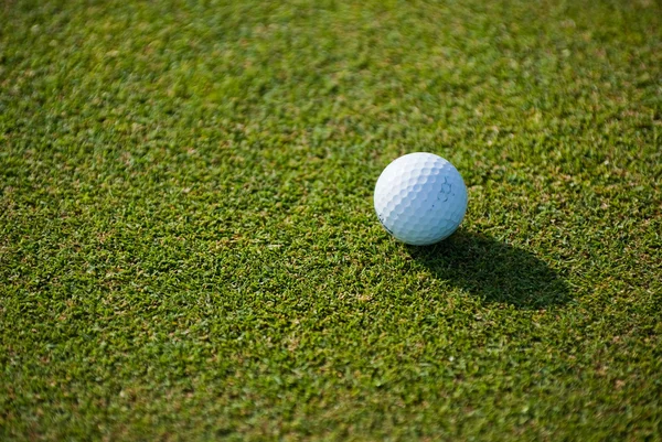 Golfball auf dem Rasen — Stockfoto