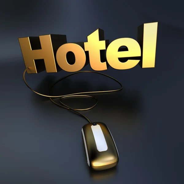 Gyllene Online Hotel — Stockfoto