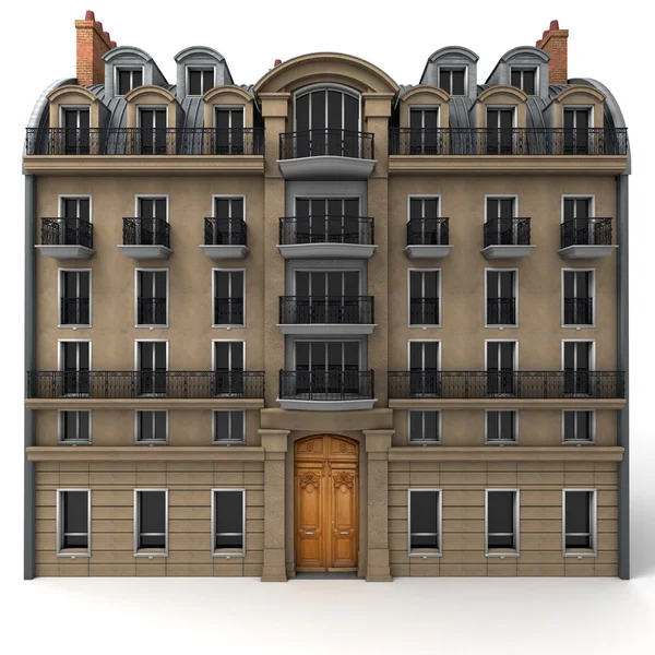 French building rendering — Stock Photo, Image