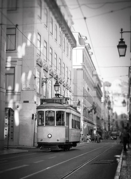 Tram in Lisbon, retro — Stock Photo, Image