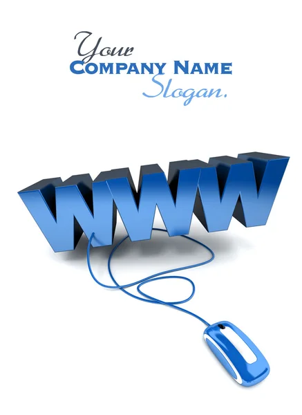 World Wide Web in blu — Foto Stock