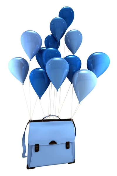 Balões carregando uma sacola — Fotografia de Stock