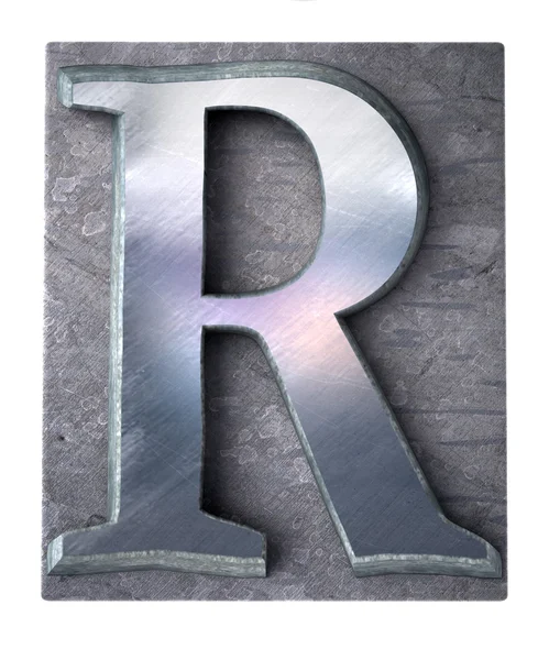 Strojopis velká písmena R dopis — Stock fotografie