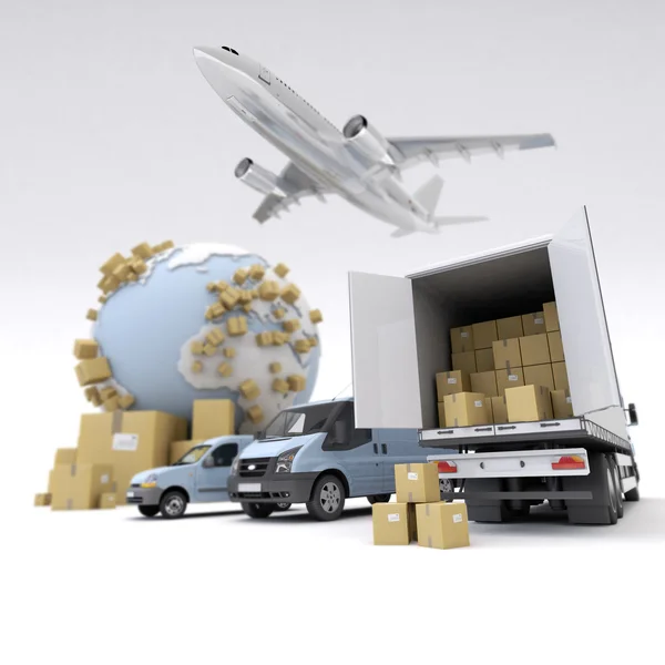 Mezinárodní nákladní dopravy — Stock fotografie