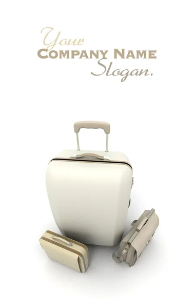Zakelijke bagage in beige — Stockfoto